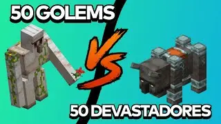 EPICAS BATALLAS DE MINECRAFT: 50 GOLEMS VS 50 DEVASTADORES