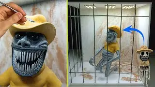 Diorama of Realistic Zoonomaly-ZooKeeper in the Prison | Polymer clay