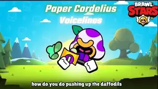 Paper Cordeluis Voicelines | Brawl Stars #brawlstars #sneekpeek