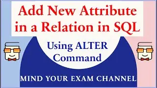 Add New Attribute in SQL | Database | Database Management System | Relational DBMS | Alter Command