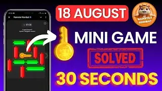 18 AUGUST Mini Game Hamster Kombat | Hamster Kombat Key | Mini Game Puzzle (Solved 100%)