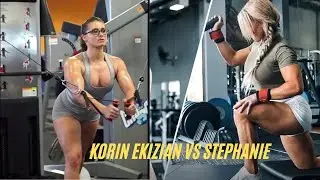 Chest Workout Korin Ekizian VS Stephanie Sanzo - Motivation | Gym Life Official