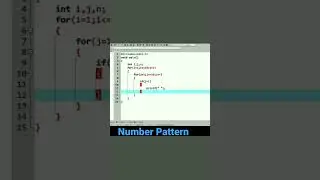 C program to display number pattern 