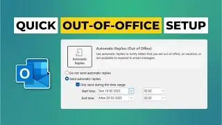 How to Set up Out of Office in Outlook | Automatic Reply in Microsoft Outlook