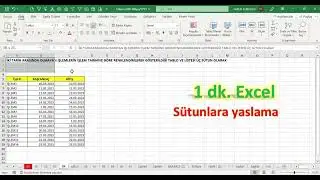 Excel 1 Dakika - Yaslayarak doldurma #shorts