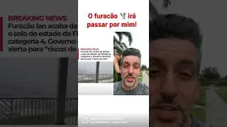 O furacão 🌪 chegou na Flórida onde eu e minha família moramos.