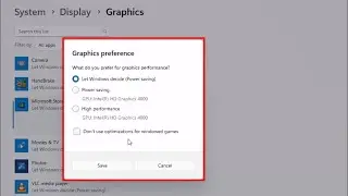 How to Set Default Graphics for Apps and Games on Windows 11