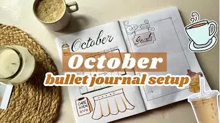 October month bullet journal setup ✨ coffee theme ☕️🧋 Malayalam