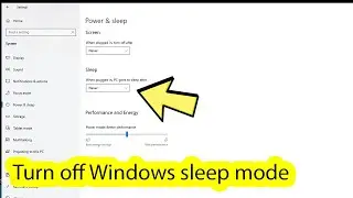 How to turn off sleep mode windows 10