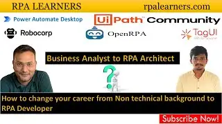 How to change your career from non technical background to RPA Developer