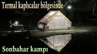 Termal Kaplıcalar Bölgesinde Şişme Çadır ile Sonbahar Kampı