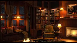 Cozy Ambience with Relaxing Rain Sounds and Crackiling Fireplace for Sleep, Relaxation, Study