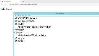 How to create HTML File in Notepad and Viewing in Google Chrome