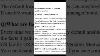 #ansible interview questions #ansible faqs