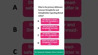 Java Quiz 19 - What is the difference between StringBuilder and StringBuffer #java #quiz