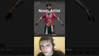 Noob vs Pro artist: animating a character #blendertutorial #blender #blendercommunity #blender3d