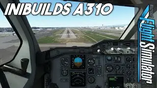 MSFS iniBuilds Airbus A310 GUSTY Crosswind Landing at KLAX | Parallel Runway Ops!