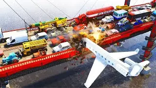 Plane vs Bridge with Traffic | Teardown