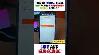 Tenda router Username & Password change 