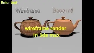 wireframe render in 3ds max  |  3DS MAX Tutorial - Rendering a Wire Frame