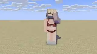 Minecraft vore. Giant girl in red bikini