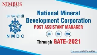 NMDC Recruitment 2021 Through GATE | Assistant Manager | EE/ME/MN | Latest Job Notification 2021