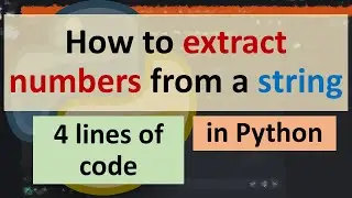 How to extract numbers from a string in Python