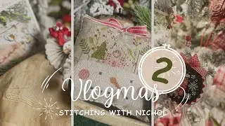 VLOGMAS 2024 at Stitching With Nichol | DAY 2 (Flosstube)