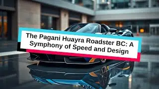 The Pagani Huayra Roadster BC: A Symphony of Speed and Design