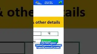 Filter Top Nth Value  #excel #excelsolutions