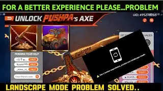 For A Better Experience Please Use Landscape Mode Problem Free Fire | Landscape mode problem ff