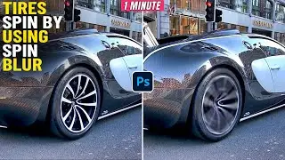 How to tires spin by using spin blur in photoshop 2024