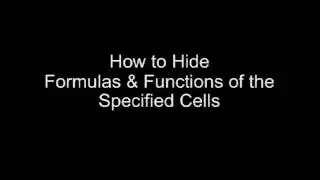 How to lock cells in excel 2007