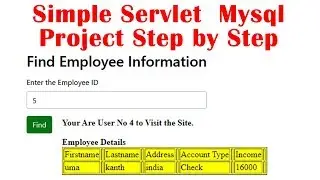 Simple Servlet  Mysql  Project Step by Step