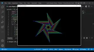 Python Turtle Graphics - 30 | Cool Shape Drawing | Python Turtle Coding Video | Learnonpy |