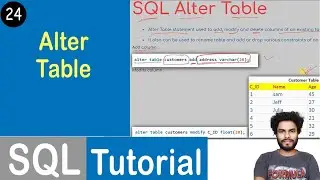 #24 Alter Table Statement in SQL | SQL Tutorial