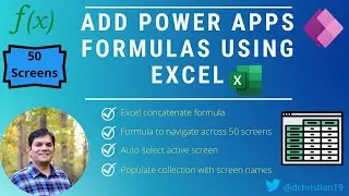 Add Power Apps Formulas Using Excel