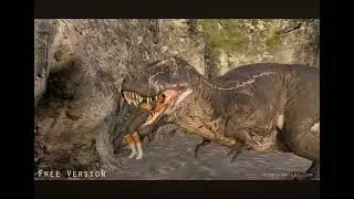 T Rex eats Girl Vore