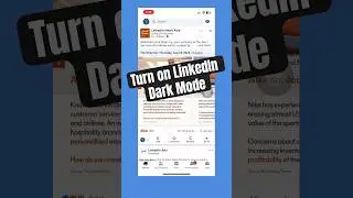 Turn on LinkedIn Dark Mode | Enable Dark Mode on LinkedIn App #shorts #linkedin #darkmode