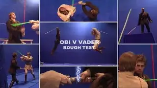 Obi v Vader Rough Test - Star Wars Episode III Battle of the Heroes Behind the Scenes Reel