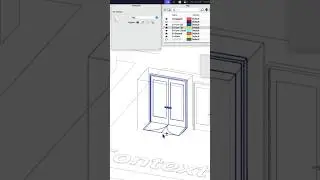 Add 2D Door Swing to 3D Door #architecture #sketchup