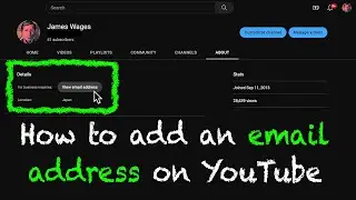 How to Add an EMAIL Address on YouTube in 2023