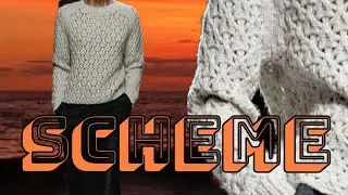 Схема вязания, шикарный узор дизайнерского джемпера. Knitting pattern for a gorgeous designer jumper