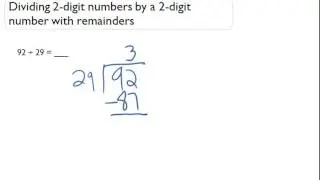 Dividing 2 -digit by 2 digit with remainder-calculation