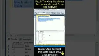 Find The Duplicate Find The Duplicate Records SQL Server Database ssms 