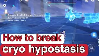 use charged attacks cryo hypostasis | How to break cryo hypostasis shield |Manic strike uses genshin