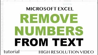 Excel - Remove Numbers from a Cell Containing Text