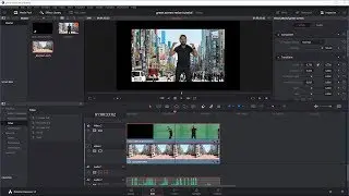 How to resize green screen without cropping background in Davinci Resolve