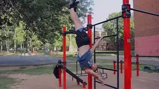 The top box on the wall bars. Street Workout 15