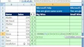 Excel Magic Trick 337: RANK function 10 Examples